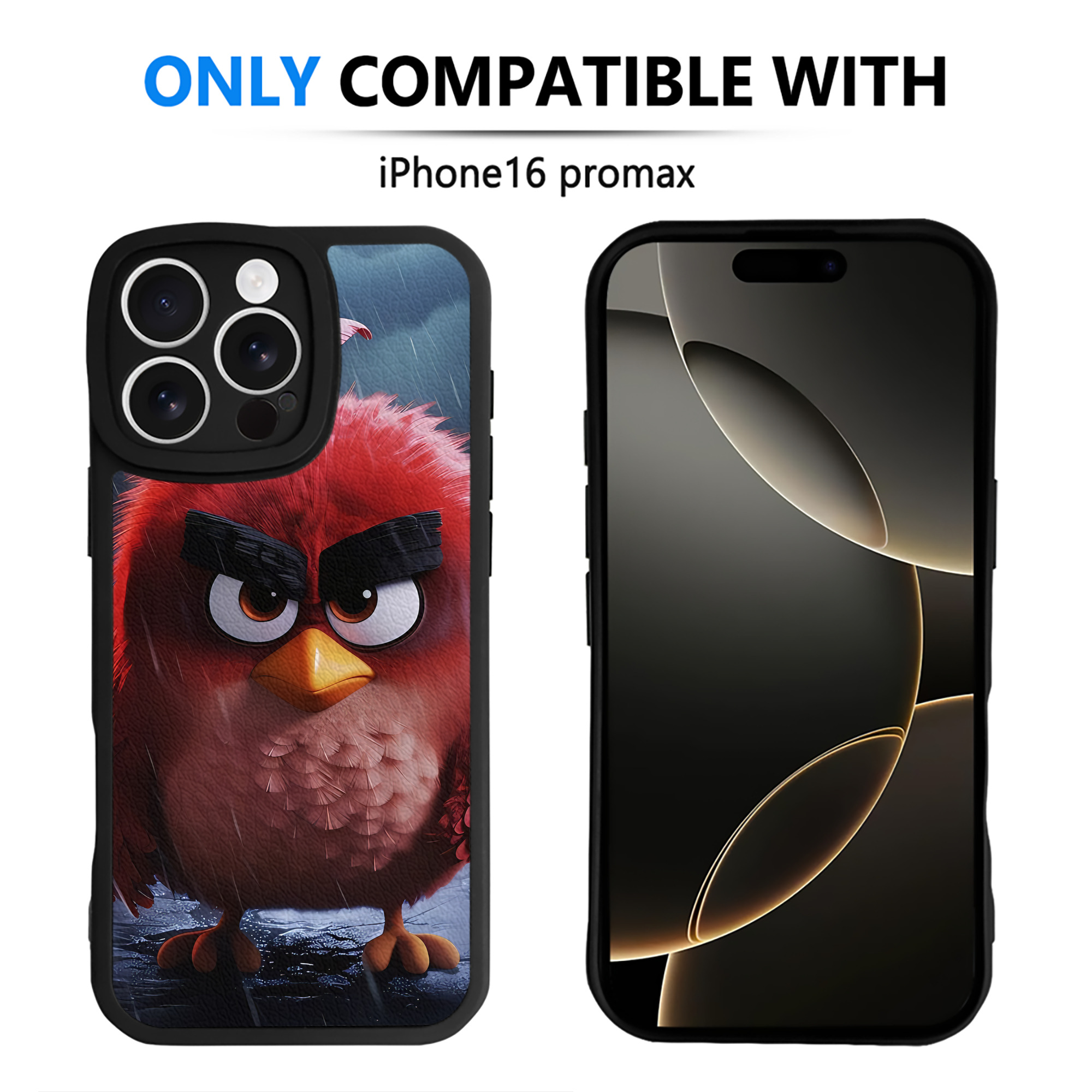 （画像用） Angry Birds アングリーバード 【iPhone 16シリーズ対応】シリコンスマホケース（レザー調） 材質：シリコン